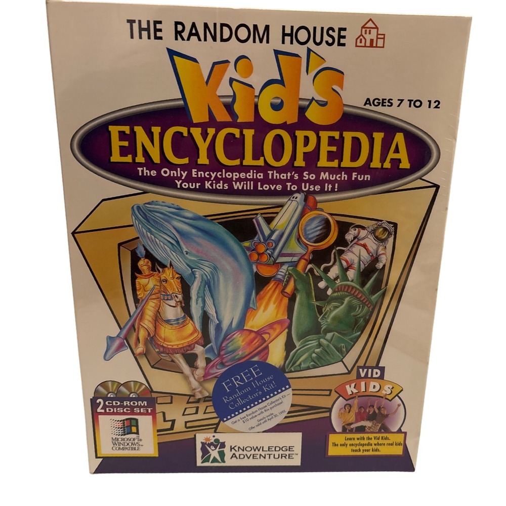 The Random House‎ Kid's Encyclopedia 2 CD-ROM Disc Knowledge Adventure Jumpstart